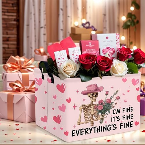Valentine's Day Basket Gift for Empty Cute Heart Large Storage Bin for Kid and - Image 2