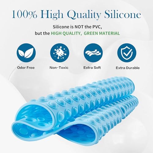 Blue Bath Mat for Tub Non Slip 27x15 - Image 2