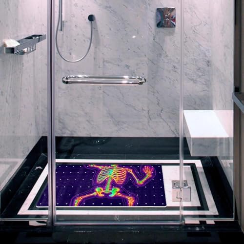 Shower Mat Non Slip, Neon Skeleton Anti Slip Bath Mat - Image 6