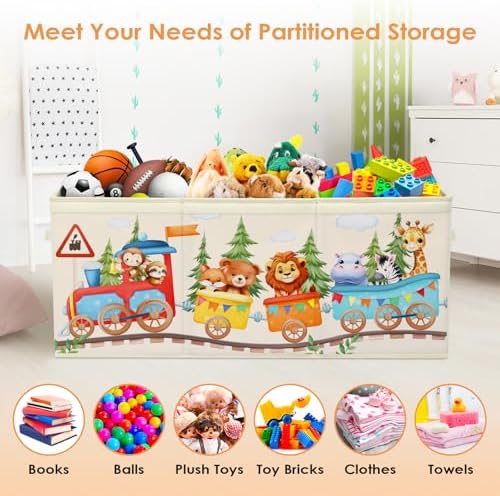 decalsweet Large Toy Box Collapsible Chest Organizer - Image 4