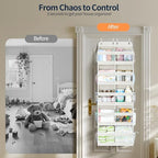 Yecaye 5-Tier Over The Door Organizer Dual-Column, 80lbs Load Extra Large Over - Image 2