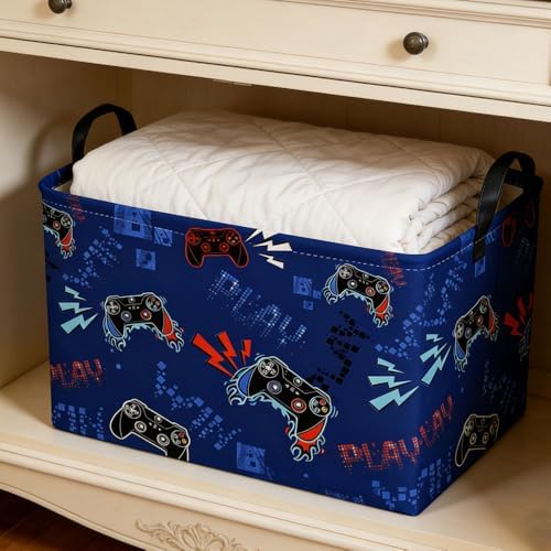 Rectangular Game Basket for Boys, Game Storage Bin, Boy Storage Basket - Image 5