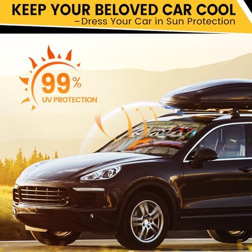 Car Windshield Sun Shade Foldable UV Reflector Front Window Animal Sunshade - Image 2