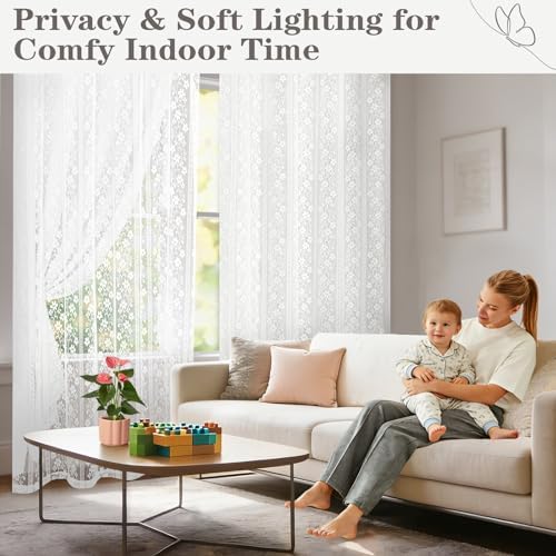 ASPMIZ White Blackout Curtains for Bedroom Double Layer Curtains 52x63 - Image 6