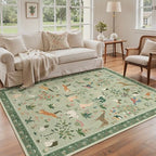 BESBLEE 3X5 Area Rug for Bedroom, Washable Animal Non Slip - Image 2