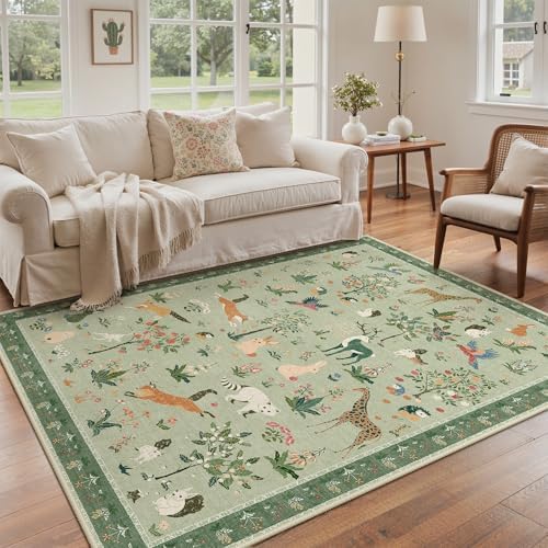 BESBLEE 10X14 Washable Area Rug by BESBLEE