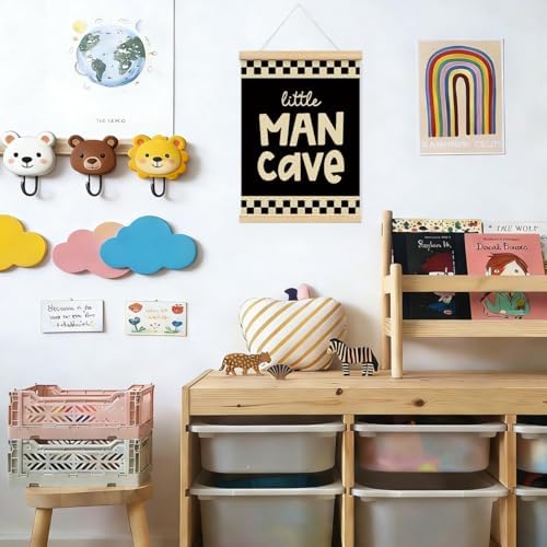 Race Car Room Decor, Little Man Cave Hanging Wall Framed Poster, Kids Playroom - Image 4