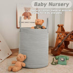 JMvicyroam 80L Cotton Rope Laundry Basket Hamper - Image 2