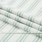 ZJDECOR 72 Inch Green White Striped Full Blackout Curtain Panels - Image 5