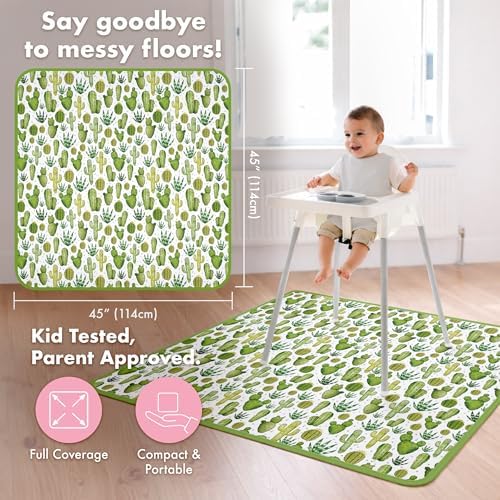 BapronBaby Desert Cactus Waterproof Splash Mat Catch All Floor Cover - Image 4