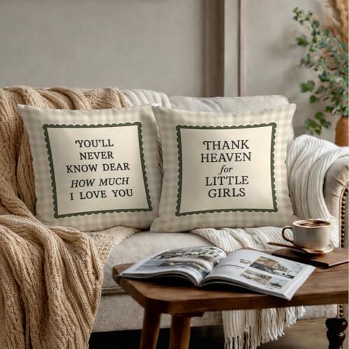 Boho Neutral Girl Nursery Pillow Covers 18x18, Baby Girl Nursery Decor - Image 3