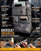 RXW All-In-One Back Seat Car Organizer, Fit Cars Trucks Jeeps Pickups Vans - Image 3