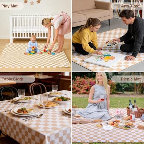 Baby Splat Mat for Under High Chair, 51 x 51 Inch Waterproof Splash Mat - Image 5