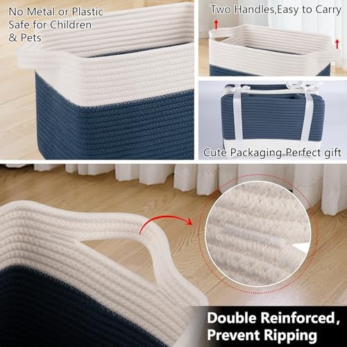 OIAHOMY Cotton Rope Storage Baskets - Image 4