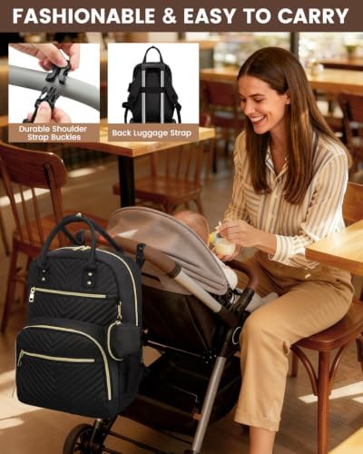 Pritent Diaper Bag Backpack, Baby Bag Backpack Baby Essentials - Image 6