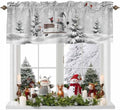 Vandarllin Winter Christmas Valance Curtains by VandarllinHomeKitchenDecor