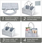 Upgraded Baby Diaper Caddy Organizer, Portable Nursery Storage Bin - Image 3