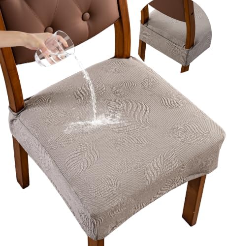 Genina Waterproof Chair Covers Set of 4, Stretch Chair Cover by Genina