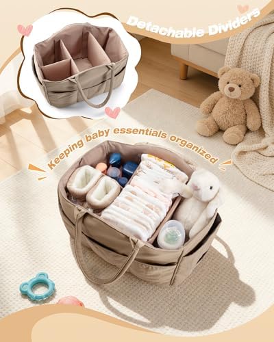 Marscamd Quilted Baby Diaper Caddy - Image 3