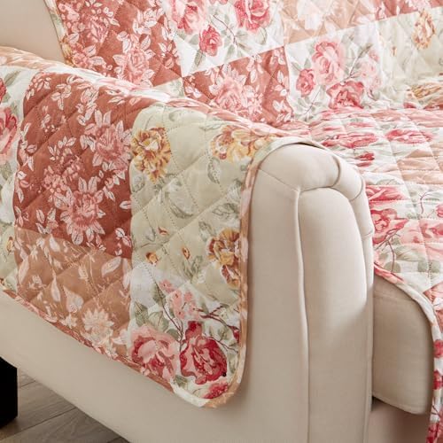 Great Bay Home Reversible Floral Patchwork Recliner Furniture Protector - Image 6
