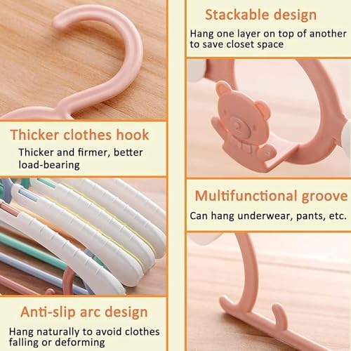 Baby Clothes Hangers 20 Pack, Plastic Kids Hangers Space Saving - Image 4