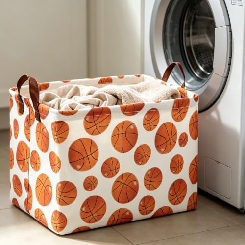 Rectangle Baksetball Print Storage Basket, Books Box, Room Decor, Gift Basket - Image 4