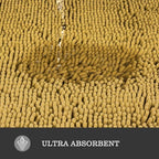 Yeaban Chenille Mustard Bathroom Runner Rug 24"x60" - Image 4