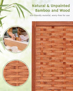 JOSTYLE Bamboo Room Divider, 6-Panel Folding Privacy Screen - Image 3