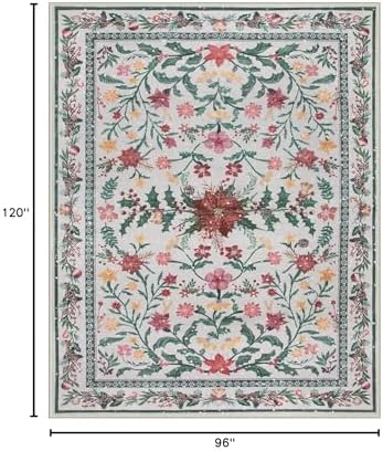 Lahome Christmas Rugs 8x10 Living Room Decor, Washable Area Rugs - Image 2
