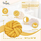 Uvvyui Knot Pillows, 14 Inch Decorative Throw Pillows Round Pillows Cushion - Image 2
