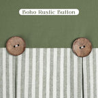 ASPMIZ Cotton Linen Curtains for Living Room, Rod Pocket & Back Tab Boho - Image 3