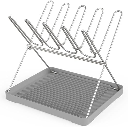 Bottle Drying Rack, Stainless Steel Foldable Water Bottle Drying Rack Organizer by Solvrix