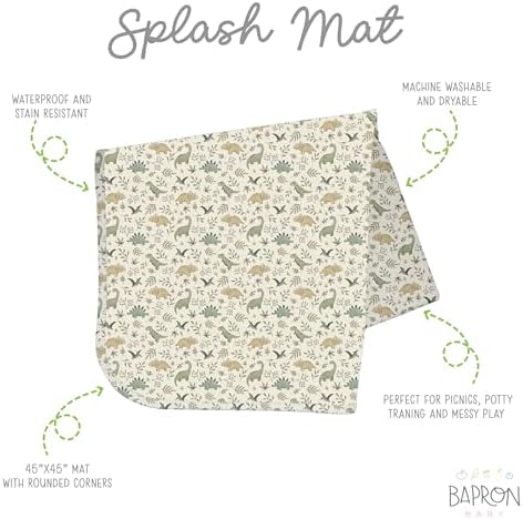 BapronBaby Foliage Dinos Waterproof Splash Mat Catch All Floor Cover - Image 4