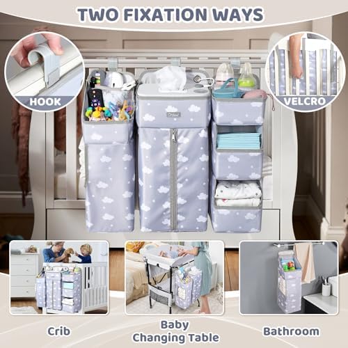 Orzbow 3-in-1 Hanging Diaper Caddy Organizer - Image 5
