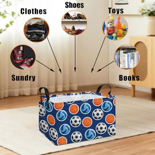 Rectangular Collapsible Storage Basket Nursery Toy Organizer Ball Sports - Image 4