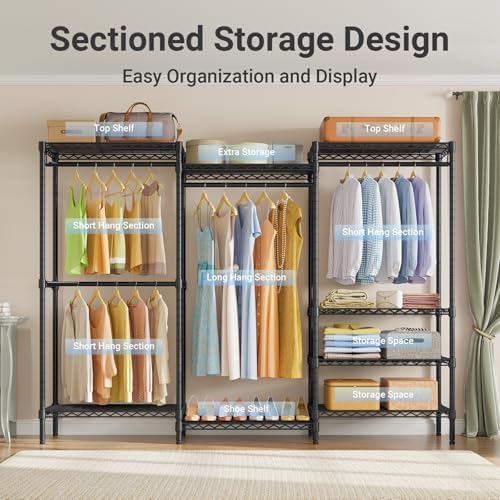 VIPEK V5 Plus Heavy Duty Clothes Rack, Large Modular Closet System - Image 3