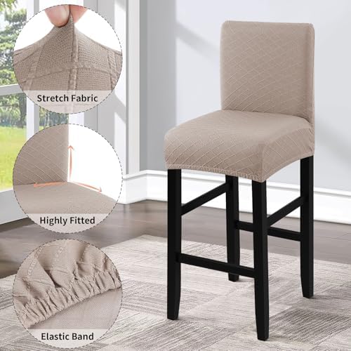Fuloon Waterproof Barstool Covers Chair Slipcovers, 4 Pack - Image 5