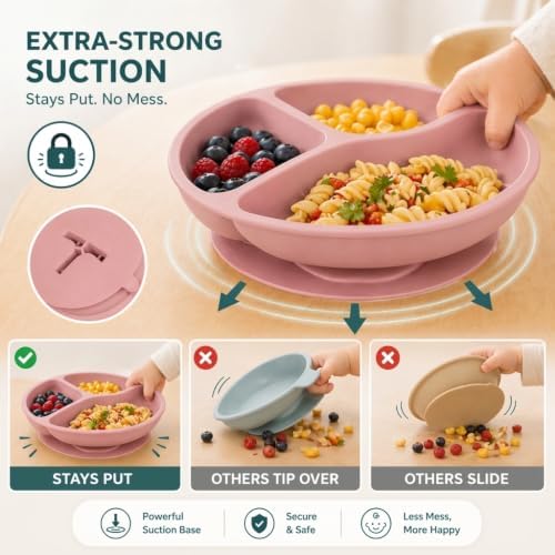 Silicone Baby Feeding Set, Baby plates and bowls Set - Image 2