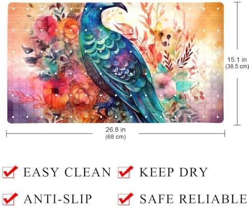 Non Slip Bathtub and Shower Mat 26.8x15.1 inch, Bath Mat - Image 4