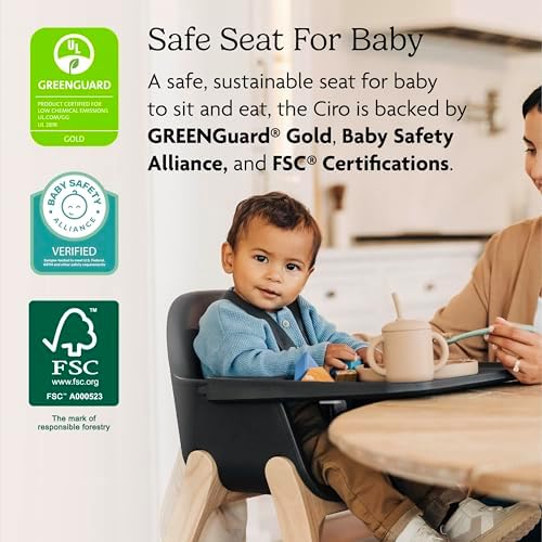 UPPAbaby Ciro High Chair/Sleek, Easy-to-Clean Design/Perfect-Fit Tray to Bring - Image 3