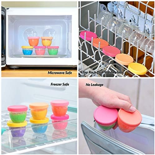 Youngever 18 Sets Baby Food Storage, 2 Ounce Baby Food Containers - Image 4