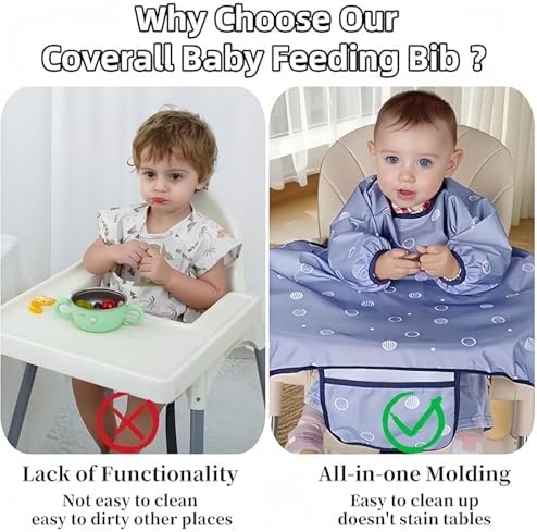 Adjustable Long Sleeve Baby Bibs - Image 4