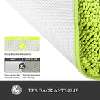 Yeaban Chenille Lime Green Bathroom Rug 40"x60", Non-Slip Rubber Backing - Image 4