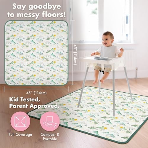 BapronBaby Mountain Mist Waterproof Splash Mat Catch All Floor Cover - Image 4