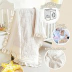 Crib Bedding Set for Girls, Ruffle Baby Crib Bedding Set Nursery Bedding Sets - Image 6