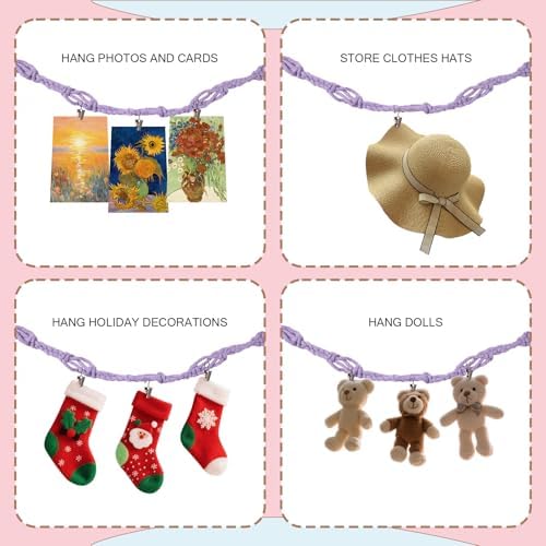 CERETIA 80" Stuffed Animal Organizer Chain, Wall Corner Storage - Image 6