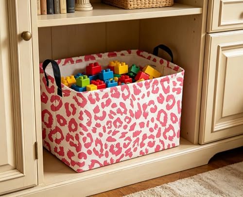 Sanjiaofeng Rectangular Kids Baskets, leopard print basket, Waterproof - Image 5