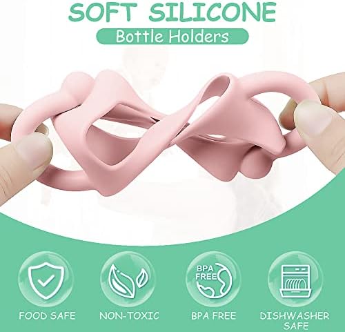 Aolso Silicone Baby Bottle Handles, Easy Grip Handles to Hold Baby Bottle - Image 3