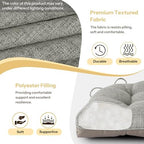 Chair Cushions for Dining Chairs Set of 4, Light Grey - Image 5
