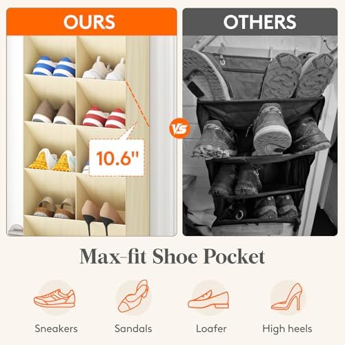 Lifewit 10 Tier Over the Door Shoe Organizer - Image 3